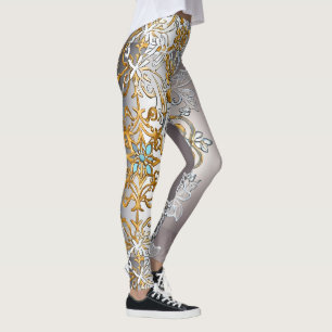 Leggings Tapisserie en dentelle d'or et d'argent Kaleidosco
