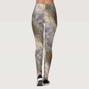 Leggings Tapisserie en dentelle d'or et d'argent Kaleidosco