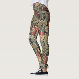 Leggings Tapisserie florale riche Brocade Antique Classique