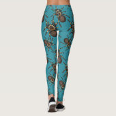 Leggings Tarantula sur bleu (Dos)