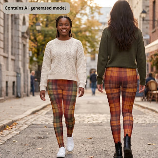 Leggings Tartan à carreaux d'automne – Yoga à carreaux chau