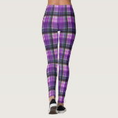 Leggings Tartan à contrôle pourpre, (Dos)