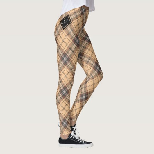 Leggings Tartan beige et Brown (Droite)
