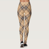 Leggings Tartan beige et Brown (Dos)