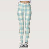 Leggings Tartan bleu pâle (Devant)