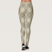 Leggings Tartan Brown et beige (Dos)