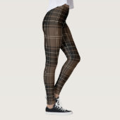 Leggings Tartan brun plaid (Droite)