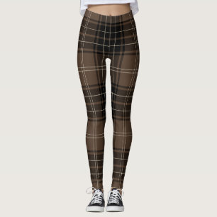Leggings Tartan brun plaid