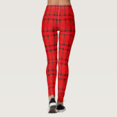 Leggings Tartan classique rouge plaid (Dos)