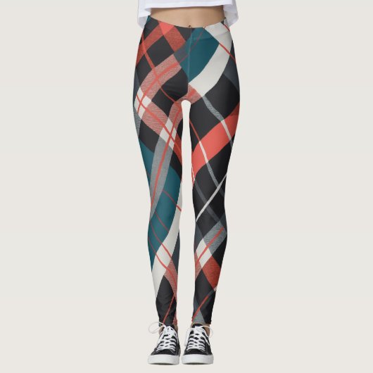 Leggings Tartan contemporain (Devant)