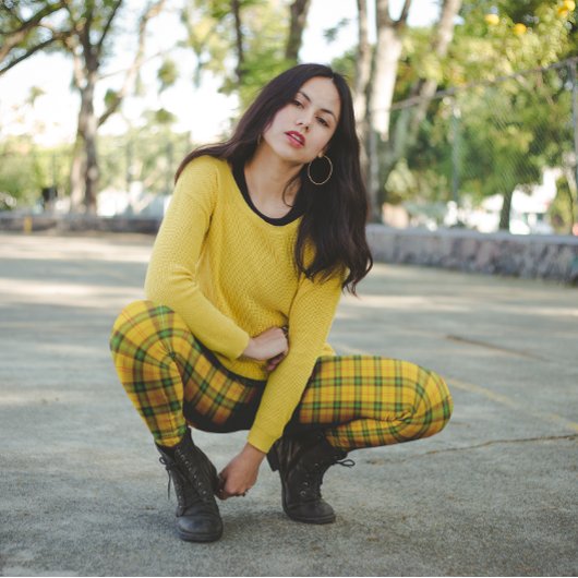 Leggings Tartan de la Saskatchewan vert ambre
