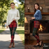 Leggings Tartan de vacances vibrant
