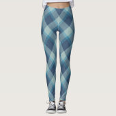 Leggings Tartan doux Bleu (Devant)