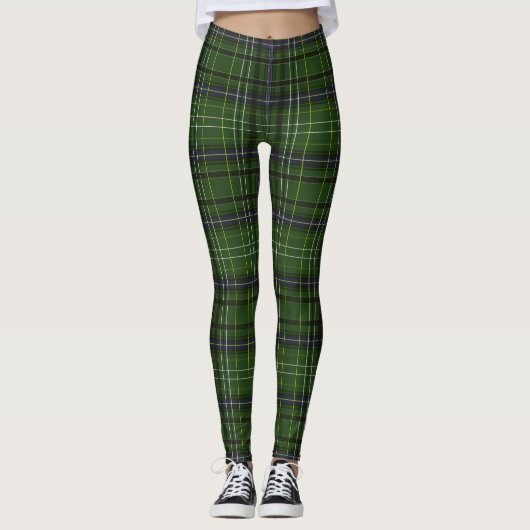 Leggings Tartan en vert (Devant)