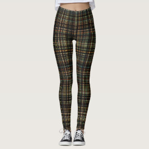 Leggings Tartan foncé (Plaid) personnalisé