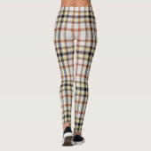 Leggings Tartan géant blanc orange jaune noir (Dos)