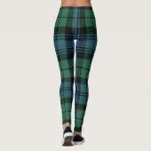 Leggings Tartan Green Clan Campbell Plaid (Dos)