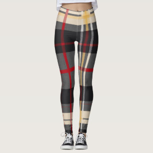 Leggings Tartan mélangé sophistiqué