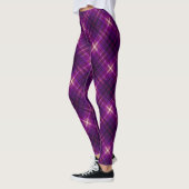 Leggings Tartan moderne rose profond (Gauche)