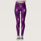 Leggings Tartan moderne rose profond (Devant)