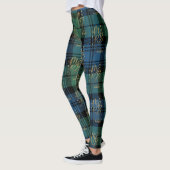 Leggings Tartan Plaid Campbell Joyeux Noël brillant (Gauche)