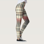 Leggings Tartan Plaid Motif gris blanc<br><div class="desc">Élégant motif de tartan blanc gris et gris.</div>