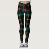 Leggings Tartan plaid motif, vert et rouge, (Devant)