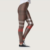 Leggings Tartan Plaid Rouge Traditionnel Collection tendanc (Droite)