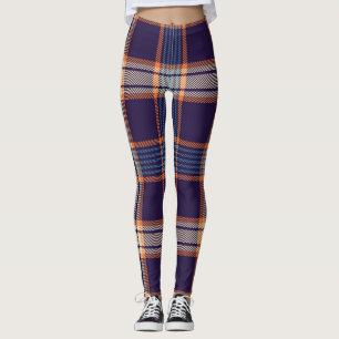 Leggings Tartan plaid, texture marine colorée.