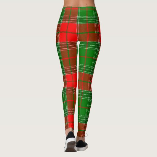 Leggings Tartan rouge et vert (Dos)