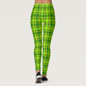 Leggings Tartan rouge vert À damiers Motif plaid (Dos)