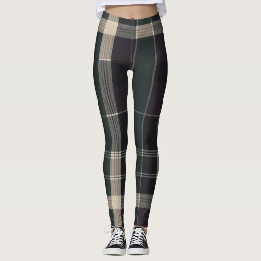 Leggings Tartan sophistiqué (Devant)