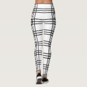 Leggings Tartan tacheté Cool noir et blanc (Dos)
