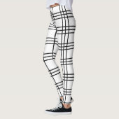 Leggings Tartan tacheté Cool noir et blanc (Gauche)
