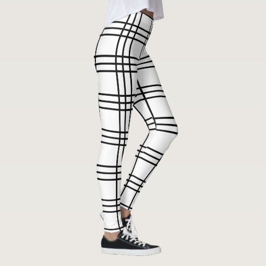 Leggings Tartan tacheté Cool noir et blanc (Droite)