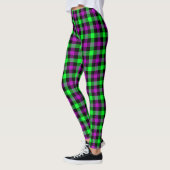 Leggings Tartan vert d'Halloween et violet (Gauche)