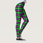 Leggings Tartan vert d'Halloween et violet (Droite)