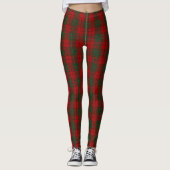Leggings Tartan vert rouge de Cumming écossais de clan (Devant)