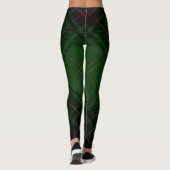 Leggings Tartan vert rouge tendance Diagonal Plaid (Dos)