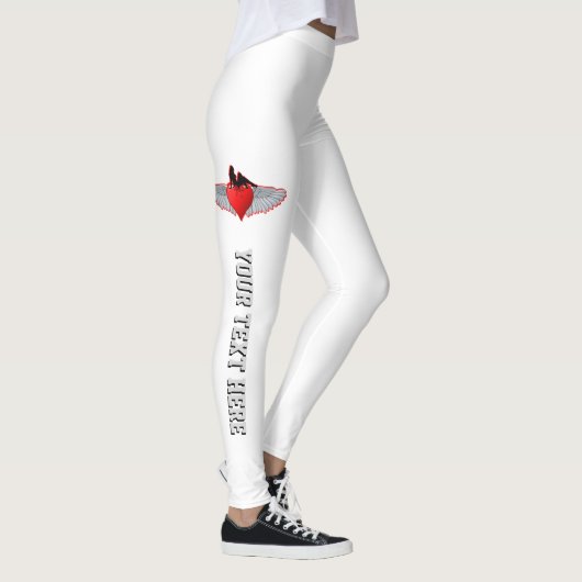 Leggings tatouage cardiaque ailé (Droite)