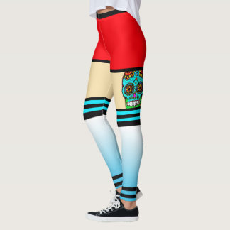Leggings Tatouage Crâne de Sucre