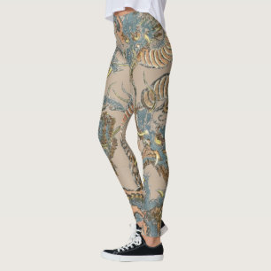 Leggings Tatouage de dragons japonais vintage par Keisai Ei