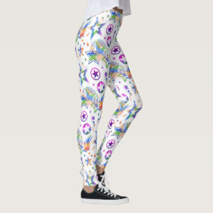 Leggings Tatouage étoiles modèle sans couture coloré + vos 