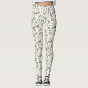 Leggings Tatouages Nautiques Ancien Voilier Motivés