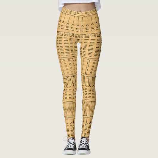 Leggings Tattoo inuit - papier Brown (Devant)
