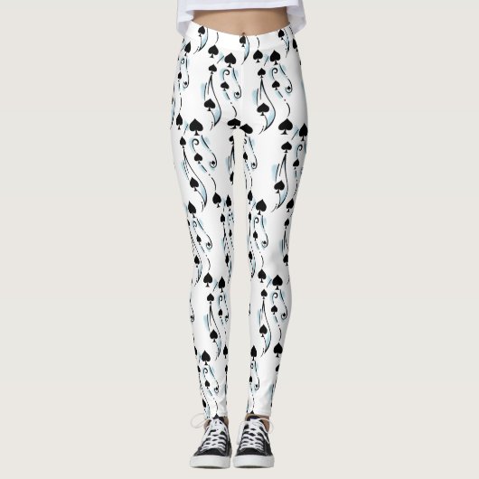 Leggings Tattoo style noir Thunder_Cove (Devant)