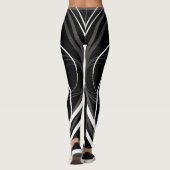 Leggings "Taylor" nommé Zebra gris et blanc (Dos)