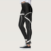 Leggings "Taylor" nommé Zebra gris et blanc (Gauche)