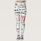 Leggings te amo con muchas idiomas (Devant)