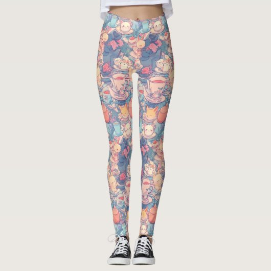 Leggings Tea party Doodle Collage (Devant)